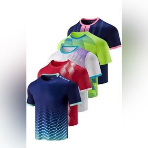 Liberty Pro 5 Pack Men’s Active Quick Dry Crew Neck T Shirts Size XXL